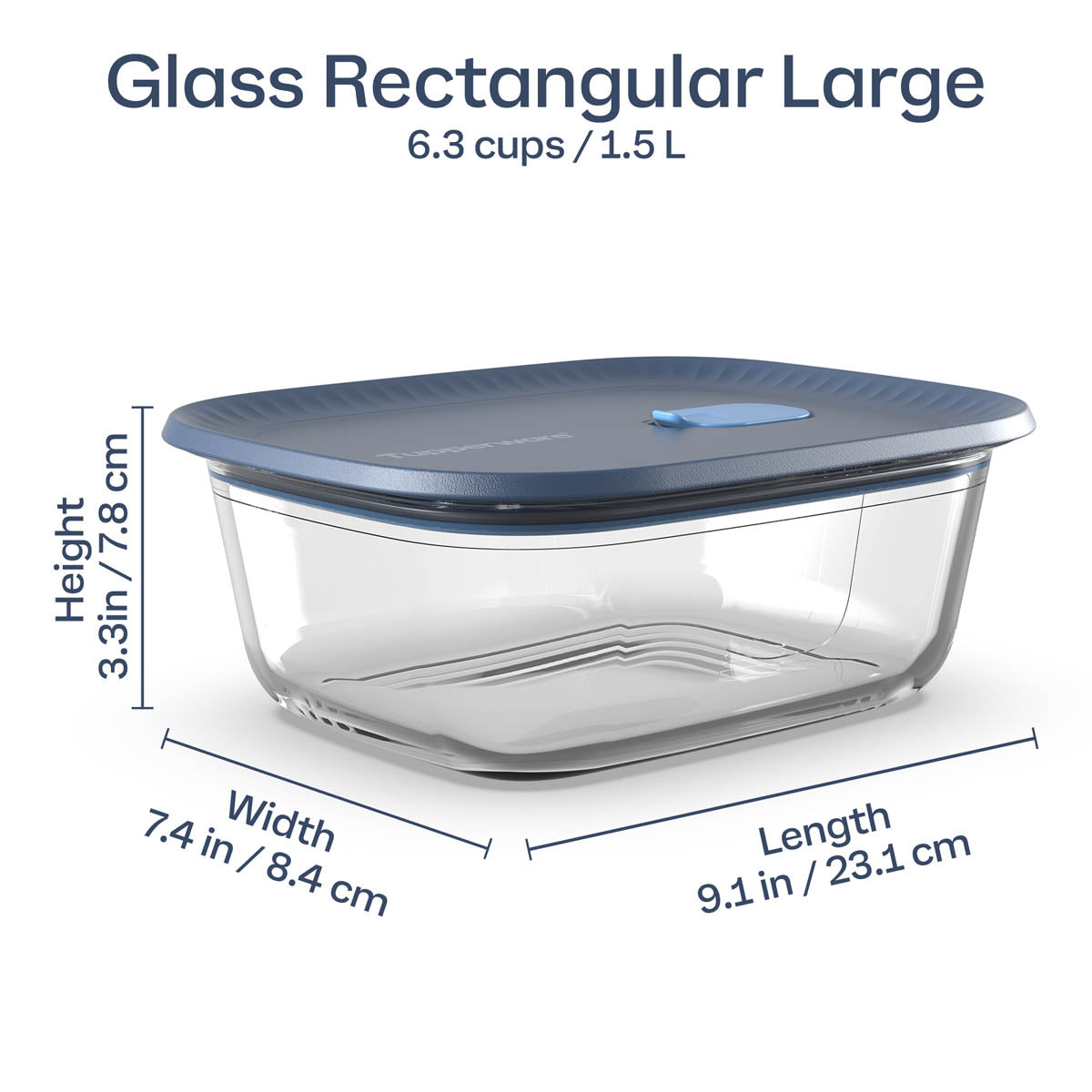 Tupperware Voila™ Glass Food Storage Container | Rectangular Large - Image 3